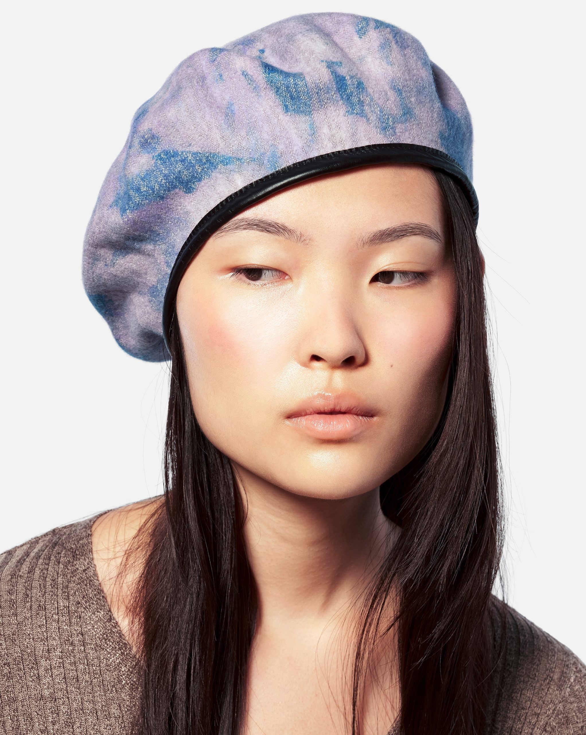 Heathered Tie Dye Beret - Image 4